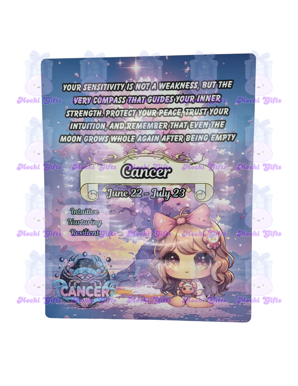 Cancer Cancer Zodiac 8x10 Metal Print - Intuitive Nurturing Resilient Art