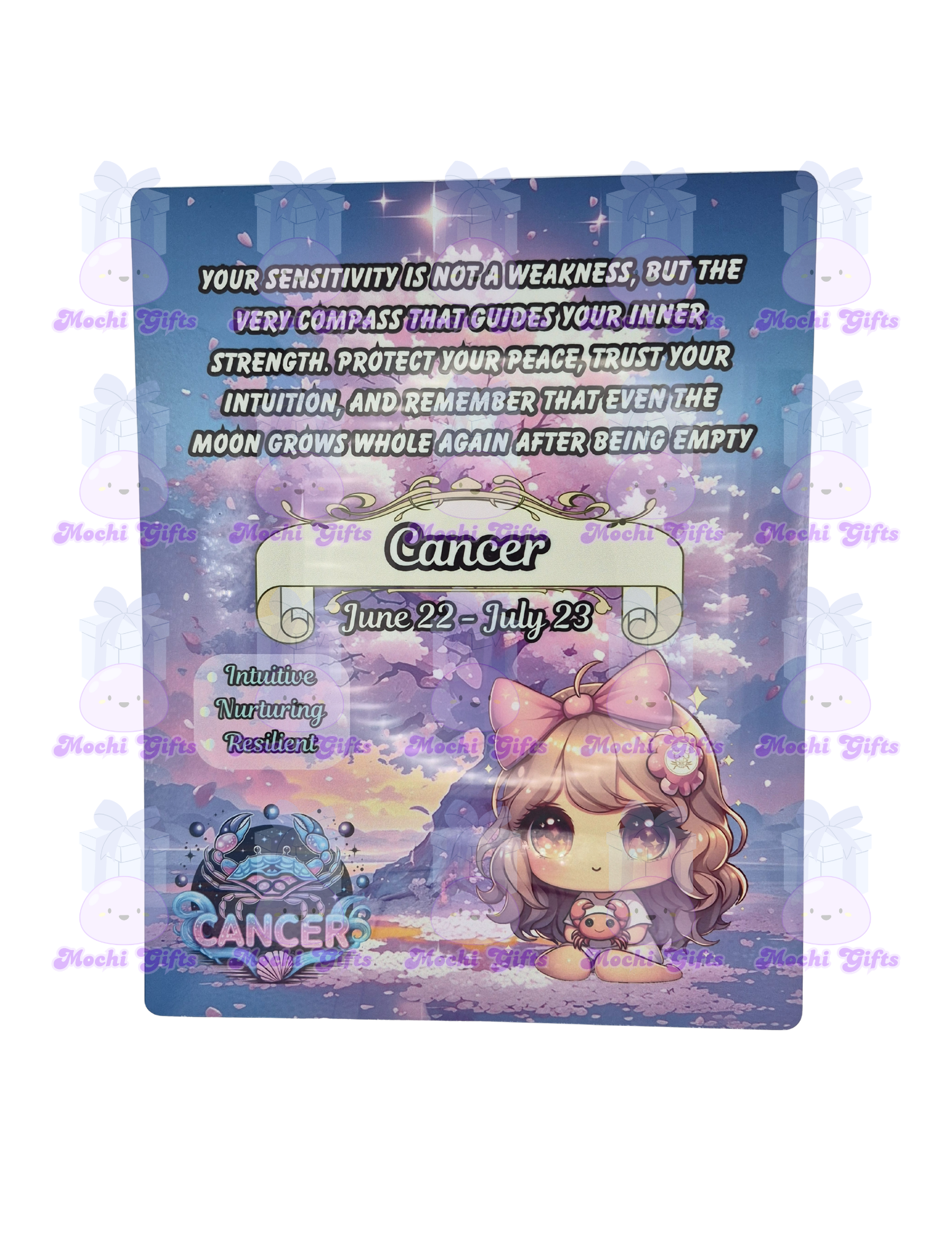 Cancer Cancer Zodiac 8x10 Metal Print - Intuitive Nurturing Resilient Art